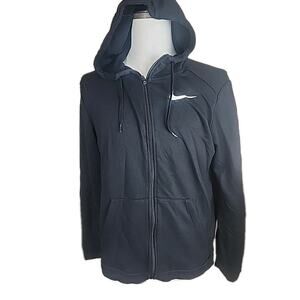 Nike Mens Full Zip Hoodie Jacket Dri Fit Standard Fit Black Size Medium